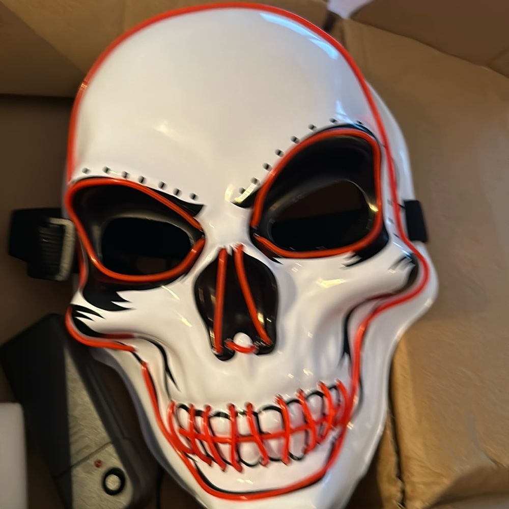 COOL AND HANDSOME HEAVY PLASTIC HALLOWEEN HORROR SKELETON MASK